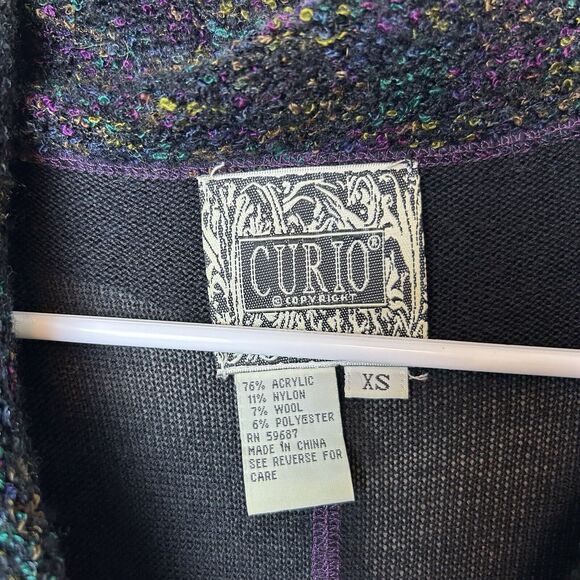 Anthropologie Curio Dress Women’s XS Black Purple Cowl Neck Whimsigoth Witchy - Picture 5 of 13